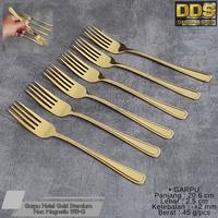 Gambar Sendok Garpu Hotel Gold Stainless Tebal Premium Non Magnetic - 1 Pasang(2pcs) dari DariDuaSatu undefined 3 Tokopedia