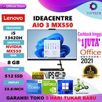 Gambar LENOVO IDEACENTRE AIO 3 24IAP7 i5 13420H 8GB 512SSD MX550 4GB W11+OHS - Hitam, WINDOWS 11 HOME dari Top Tech Comp undefined 1 Tokopedia