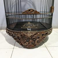 Gambar sangkar kacer ukir naga dan burung hong dari ISJ sangkar55 undefined 2 Tokopedia