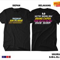 Gambar kaos baju pasukan anti libur kita adalah orang cape - Hitam, S dari PANGKALAN KAOS STORE undefined 1 Tokopedia