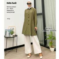 Gambar [FREYA] Kemeja Tunik Polos Full Kancing Warna Variasi Bahan Polo LInen - Terracotta dari Freya's General Goods undefined 3 Tokopedia