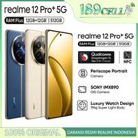 Gambar REALME 12 PRO PLUS 8/256 GB | REALME12 PRO+ PLUS 12/512 GARANSI RESMI - PRO+12/512 BIRU, BNS7 +POWERBANK dari 189 CELL undefined 2 Tokopedia