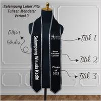 Gambar Selempang Wisuda Leher Pita (Horizontal) - Type 1, Pita Gold dari selempangwisudakediri undefined 4 Tokopedia