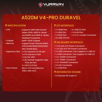 Gambar VURRION DURAVEL A520M V4-PRO NVMe AM4 MOTHERBOARD AMD / A520 dari UOISTORE undefined 4 Tokopedia