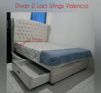 Gambar Divan Dipan 2 Laci Wings Valencia UK.180X200 - 180*200-kancing, kulit oscar dari Rumah Divan undefined 2 Tokopedia