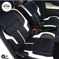 Gambar sarung jok mobil Agya 2024 full seat 2 baris - hitam putih dari Komboy jok undefined 3 Tokopedia