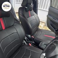 Gambar sarung jok mobil Agya 2024 full seat 2 baris - hitam putih dari Komboy jok undefined 2 Tokopedia