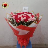 Gambar Buket bunga mawar fresh Hadiah Ulang Tahun bunga mawar fresh mawar merah mix warna pink muda dari PT FRESH CUT FLOWER undefined 1 Tokopedia