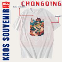 Gambar DGGCloth Kaos Souvenir Chongqing Baju Tshirt Oleh Oleh China Type 2 - Model 2 (Hitam), 4L dari DGG CLOTHING undefined 1 Tokopedia