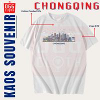 Gambar DGGCloth Kaos Souvenir Chongqing Baju Tshirt Oleh Oleh China Type 2 - Model 2 (Hitam), 4L dari DGG CLOTHING undefined 5 Tokopedia