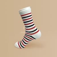 Gambar No. G30 Kaos Kaki Oldschool Motif Garis Merah Hitam Putih dari kkausku undefined 1 Tokopedia