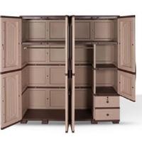 Gambar Lemari Pakaian Baju Plastik Olymplast 4 Pintu 4P Wood BAGUS, JUMBO dari Fantech Store undefined 4 Tokopedia