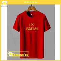 Gambar Kaos Distro Pria Wanita I LOVE BATAM Kaos Cowok Cewek Sablon Gambar - Merah, L dari Kaos Lemontee undefined 4 Tokopedia