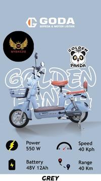 Gambar New sepeda listrik Goda 150 golden panda 550watt - grey dari Castlebike.id undefined 3 Tokopedia