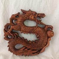 Gambar Hiasan dinding ukiran Bali motif naga diameter 18x17cm Wall decor dari Dewata Art Shop undefined 1 Tokopedia