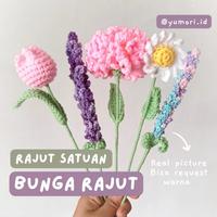 Gambar Bunga Rajut Crochet Flowers mawar , carnation , lily, bunga matahari - mawar dari Yumori undefined 1 Tokopedia