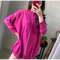 Gambar Sweater Wanita Oversize Rajut Tebal Korean Style Wanita Korea Terbaru - FUSCHIA dari BAJU ATASAN MODERN undefined 3 Tokopedia