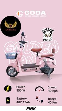 Gambar New sepeda listrik Goda 150 golden panda 550watt - grey dari Castlebike.id undefined 1 Tokopedia