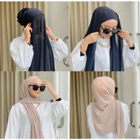 Gambar PASHMINA INNER CEPOL RENDA 2 IN 1  HIJAB JILBAB KERUDUNG PASHMINA - ABU MUDA dari EL-MINO undefined 1 Tokopedia