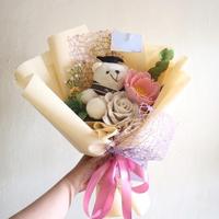 Gambar PAPERUSH.ID [BFA01] Buket Bunga Flanel Boneka Beruang / Hadiah wisuda - Peach, Tosca dari rivanstore11 undefined 4 Tokopedia