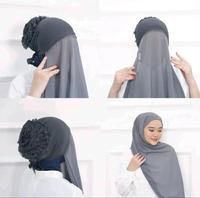 Gambar PASHMINA INNER CEPOL RENDA 2 IN 1  HIJAB JILBAB KERUDUNG PASHMINA - ABU MUDA dari EL-MINO undefined 5 Tokopedia