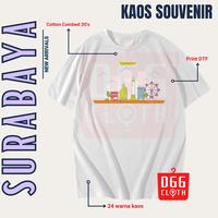 Gambar DGGCloth Kaos Souvenir Surabaya Baju Tshirt Oleh Oleh Surabaya Type 4 - Model 1 (Putih), M dari DGG CLOTHING undefined 5 Tokopedia