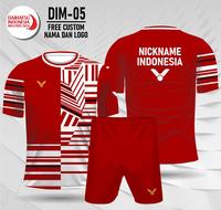 Gambar jersey set badminton victor baju buku tangkis baju teni kaos olah raga - Putih, XS dari BK KAOS JAYA undefined 1 Tokopedia