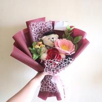 Gambar PAPERUSH.ID [BFA01] Buket Bunga Flanel Boneka Beruang / Hadiah wisuda - Peach, Tosca dari rivanstore11 undefined 3 Tokopedia
