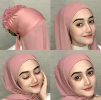 Gambar PASHMINA INNER CEPOL RENDA 2 IN 1  HIJAB JILBAB KERUDUNG PASHMINA - ABU MUDA dari EL-MINO undefined 2 Tokopedia