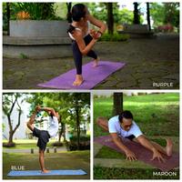 Gambar Matras Yoga / PVC Jute Yoga Mat 6 mm Hitam - Ungu dari Unique Yoga Indonesia undefined 3 Tokopedia