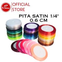 Gambar Pita Satin 1/4" (Satin Ribbon 1/4 inch) 0.6 cm Kain Polos Grosir Kado - PINK TUA dari DEPARCEL RIBBON undefined 2 Tokopedia