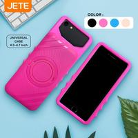 Gambar Soft Case JETE HP Universal Casing Silicone 4,3 - 4,7 Inch Premium - Hitam dari Doran Gadget Store undefined 1 Tokopedia