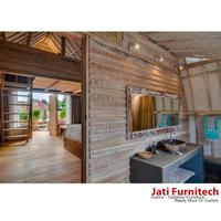 Gambar umah lumbung hotel resort, 2 bed lantai 2 tingkat dari JATI FURNITECH undefined 3 Tokopedia