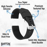 Gambar Barton Elite Rubber/Silicone Watch Strap - Black, 24mm dari fitbit.id undefined 4 Tokopedia