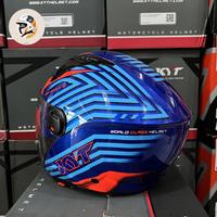 Gambar Helm Half Face KYT DCITY D-CITY Lucent Blue Orange Gloss Original - L dari Sun Helmet undefined 2 Tokopedia