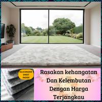 Gambar berkah saluyu Karpet bulu rasfur ruang tamu 160x100 cm Aestetik - Abu-abu, 160x50cm dari Berkah Saluyu undefined 4 Tokopedia