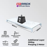 Gambar LAYER 200KG PANJANG 2 METER EXTRA RACK AMBALAN RAK GUDANG PAPAN BESI dari GT RACK Official undefined 1 Tokopedia