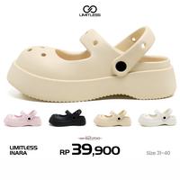 Gambar Sepatu Sandal Wanita Korea Karet Ringan Sandal Cewek Cute Trendy - OFF WHITE, 34 dari Limitless Swiss undefined 1 Tokopedia