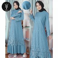 Gambar Gamis bruklat / Dress kondangan - Merah Muda, L dari Y_handcraft undefined 2 Tokopedia