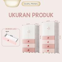 Gambar Alby Home - Lemari Plastik Pakaian Kelinci 4 & 5 Tingkat Laci Susun - Pink 4 susun dari Alby-Mart undefined 4 Tokopedia