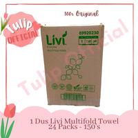 Gambar GROSIR MURAH 1 DUS Tisu Tissue LIVI Hand Towel Multifold isi 24 Pack dari TULIP Original Store undefined 3 Tokopedia