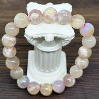 Gambar Gelang crystal pink flower agate ada sertifikat dari Paeonia.id undefined 2 Tokopedia