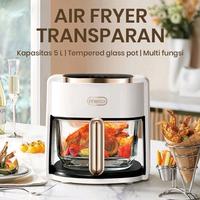 Gambar Mecoo Most Aesthetic Transparan Air Fryer Digital 650 Low Watt 5L SNI - Merah Muda dari pusat perabot semarang undefined 1 Tokopedia