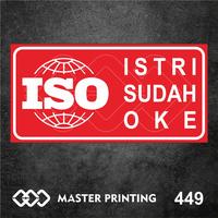 Gambar 449 - Stiker ISO (Istri Sudah Oke), Tahan Air, Murah, Bisa Custom - Biru, 30 x 15 cm dari MASTER PRINTING OFFICIAL undefined 2 Tokopedia