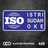 Gambar 449 - Stiker ISO (Istri Sudah Oke), Tahan Air, Murah, Bisa Custom - Biru, 30 x 15 cm dari MASTER PRINTING OFFICIAL undefined 4 Tokopedia
