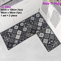 Gambar Tren-D-rugs karpet keset kaki motif vintage bohemian modern bulu alas lantai pintu masuk depan kamar mandi tidur lorong runner panjang dapur set kitchen mat anti slip 2pcs NMs - Elite Tile dari NMs Lets dress up your home undefined 1 Tokopedia