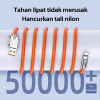Gambar Kabel Data Seng Paduan Silikon Fast Charging / Android  IOS Type-C - Biru, IOS 1M dari Pasevin Electronics undefined 4 Tokopedia