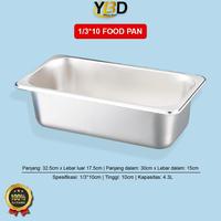 Gambar KS Food Pan Stainless steel 1/3 x 10 cm (32,5 x 17,6 x 10cm) | Panci dari antikudetstok undefined 2 Tokopedia
