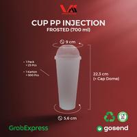 Gambar PAKET HEMAT SET CUP INJECTION 700ML FROSTED / DOFF - 22 OZ FROST DOFF - FLAT TRANS dari MAX INDO undefined 3 Tokopedia