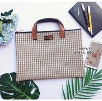 Gambar [FREYA] Tas Dokumen / Pouch Dompet Make Up Motif Anyam Knit Premium - Pc Hijau dari Freya's General Goods undefined 2 Tokopedia